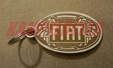 Fiat Schlsselanhnger Leder weiss